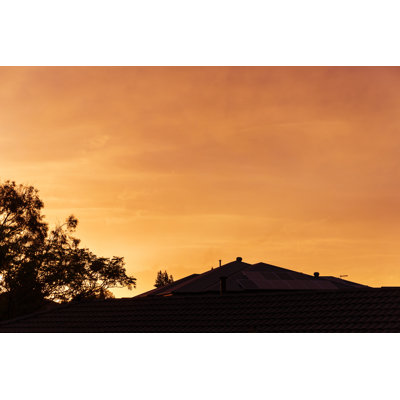 Sunset Over Australian Suburban - Wrapped Canvas Print
