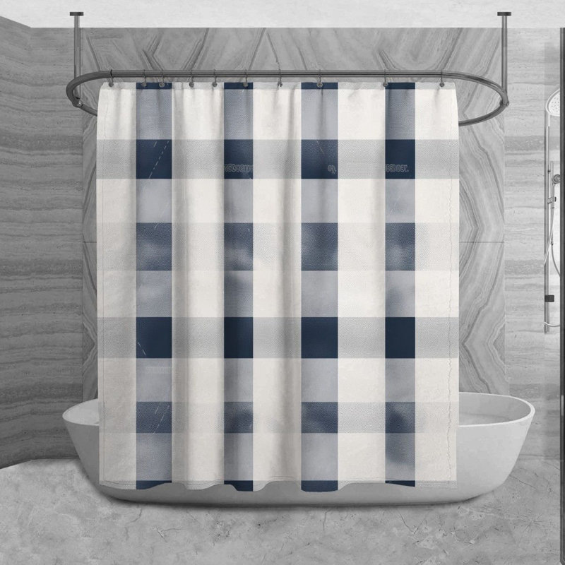 Thynes Microfiber Shower Curtain, 73" H x 70" W