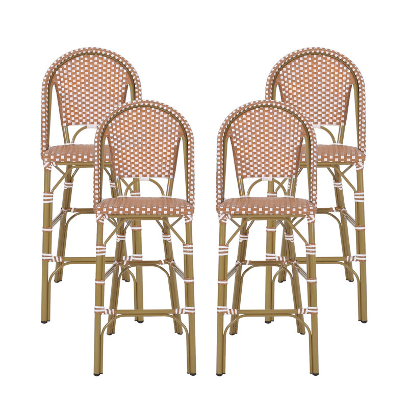 Tabouret de bar 29,5 po Battaglia, Rouille / blanc