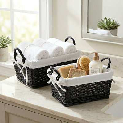 Gracie Oaks Wicker Decorative Basket