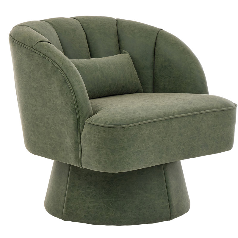 Fauteuil demi-tonneau pivotant à 360 ° Modern, Green