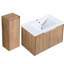 Meuble-lavabo de salle de bain avec lavabo et armoire d'appoint - Style moderne, grand espace, métal rouillé, spacieux-1380090792