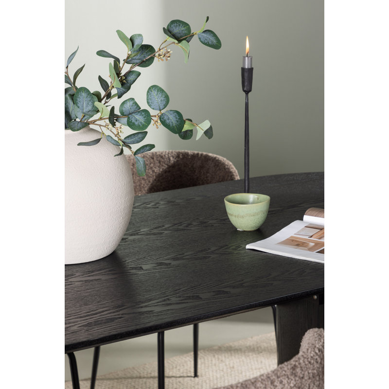 Cloutier 4 - Person Dining Set, Dark Grey, Dark Grey, Black