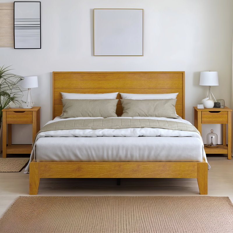 Allyannah 3 Piece Bedroom Set, PC Black/Industrial Oak