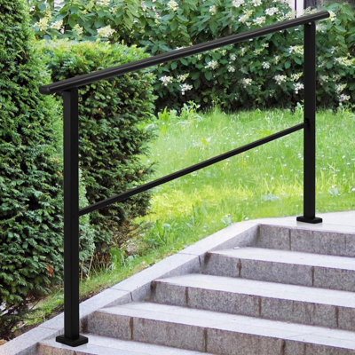 Rails en métal pour les marches extérieures, ensemble de rampes d'escalier pour rampes d'extérieur, rails pour l'extérieur