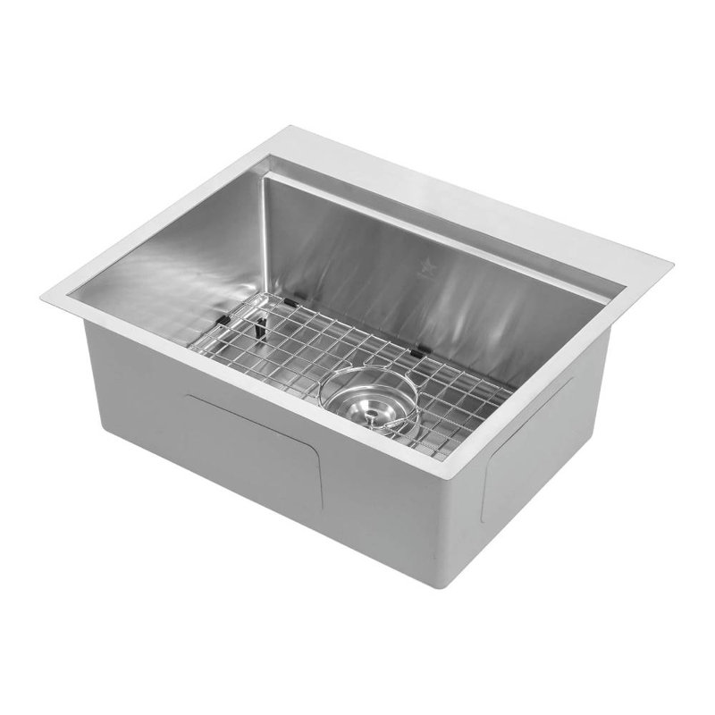 Évier de cuisine / de salle de bain / de bar / de buanderie / d'évier de bureau en acier inoxydable 304 à poser sur le dessus / avec comptoir, avec grille, passoire, planche à découper et passoire (23 x 20 x 9) Starstar