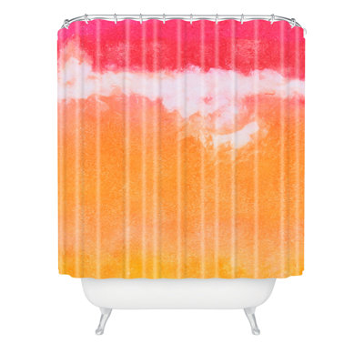 Rideau de douche à teinture simple mandarine tie