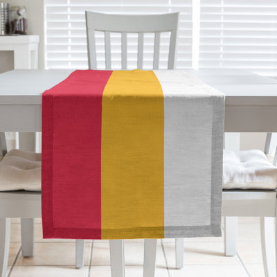 Kansas City Football Stripes Table Runner