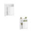 Armoire de rangement mince pour salle de bain l 24 po avec porte coulissante et porte-papier hygiénique, blanc-58345222