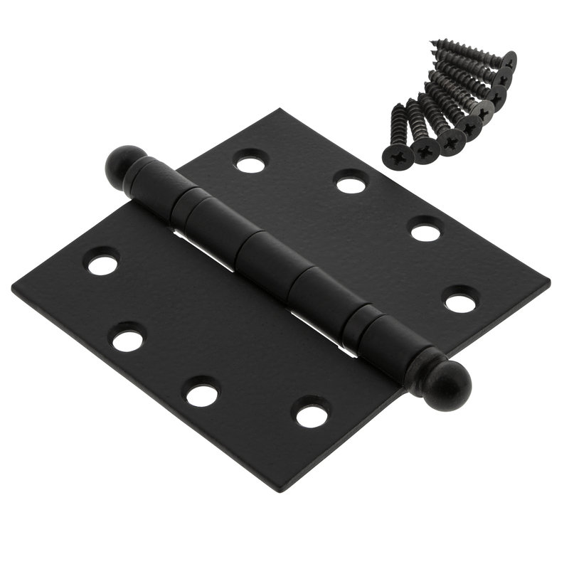 Charnière à boule robuste Ageless Iron de 4,5 pouces avec coins carrés