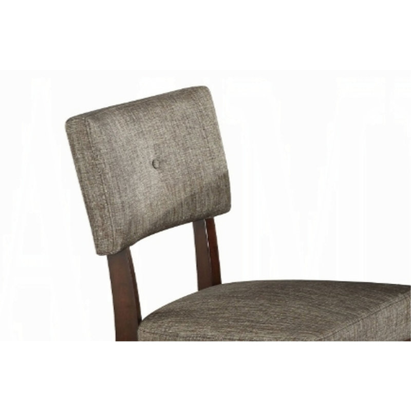 Chaise d'appoint en tissu et finition grise (2) - Chaises élégantes et pratiques (de 2) avec pieds doux