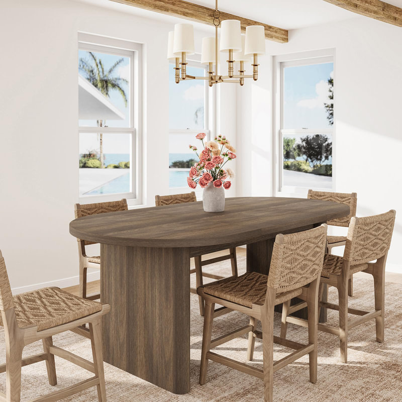 Table de salle à manger 63 ", H 29,9 po x L 62,99 po x l 31,5 po, Marron foncé