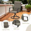 Ensemble repas 5 pièces pour table ronde d'extérieur avec chaise pivotante-103707608