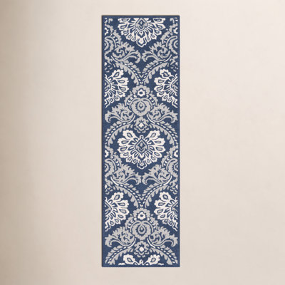 Tansy Navy Ivory Hand-Tufted Wool Rug