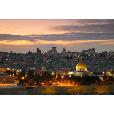 View To Jerusalem Old City, Israel by Silverjohn - Wrapped Canvas Print