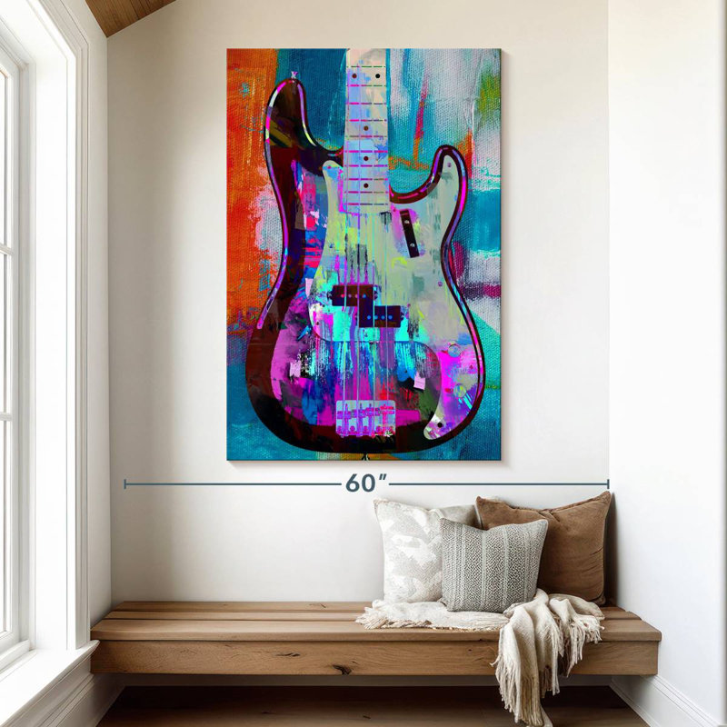 Abarca Painted Precision Bass, 51" H x 34" W