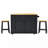 Rolling Kitchen Island with Multiple Storage Options Not include Stools-960805493