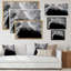 Marbre noir et gris Gloden, ondulations d'art II - œuvre d'art moderne sur toile-1244830794-1244830799