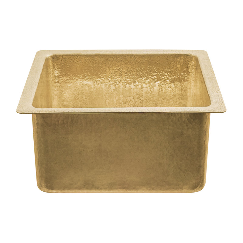 Terra Firma 16'' L Single Basin Kitchen Sink, Brass