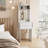Dressing Table With LED Lighting, Adjustable Mirror, 2 Drawers And Open Shelves