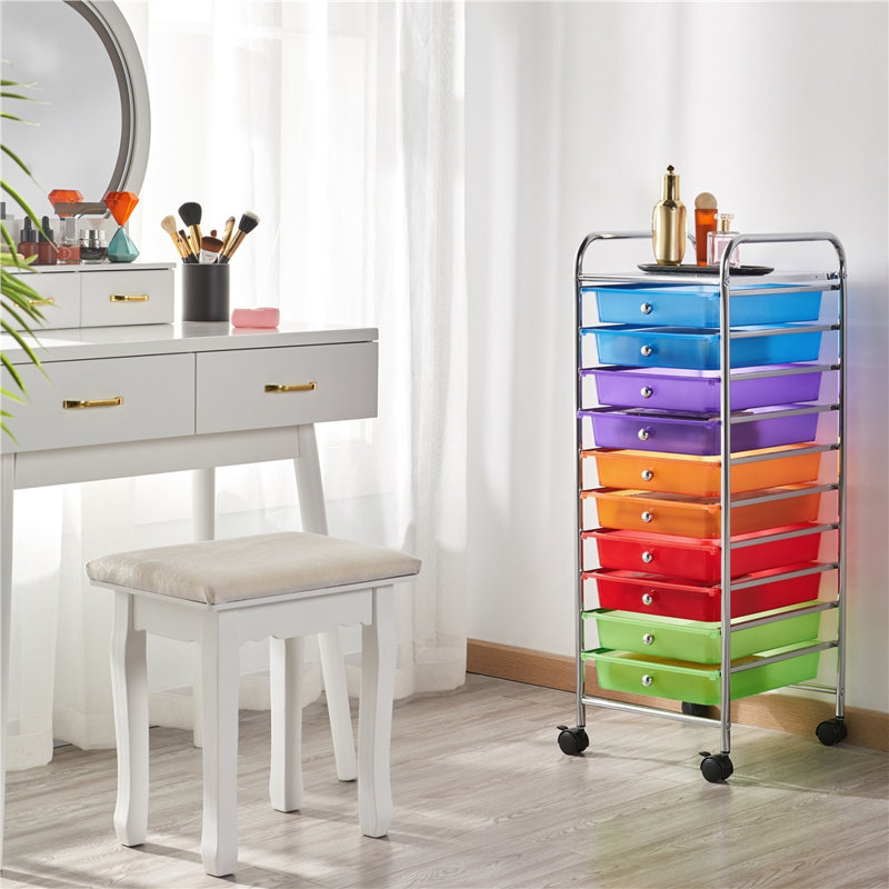 Lundys 10 Drawer Storage Drawer, Multicolor