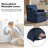 Jaxon 28.5"W Farmhouse Slipcovered Farmhouse Slipcovered Swivel Rocking Chair with Pillow Back-1951281785