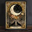 Art mural noir encadré noir «The Moon Tarot» - Art nouveau-103843072