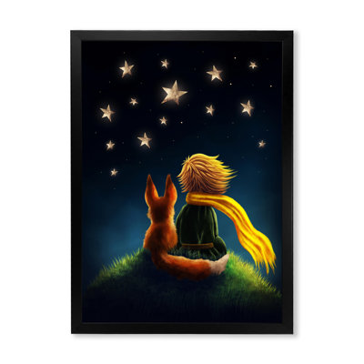 Petit garçon avec renard, Le Petit Prince, impression sur toile