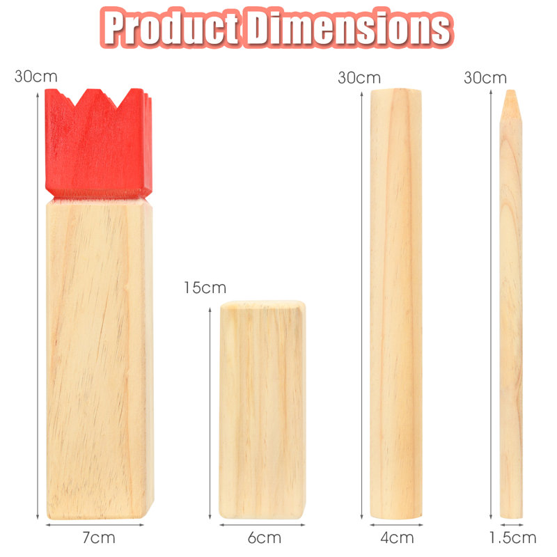 Freeport Park Kaniel Solid Wood Kubb