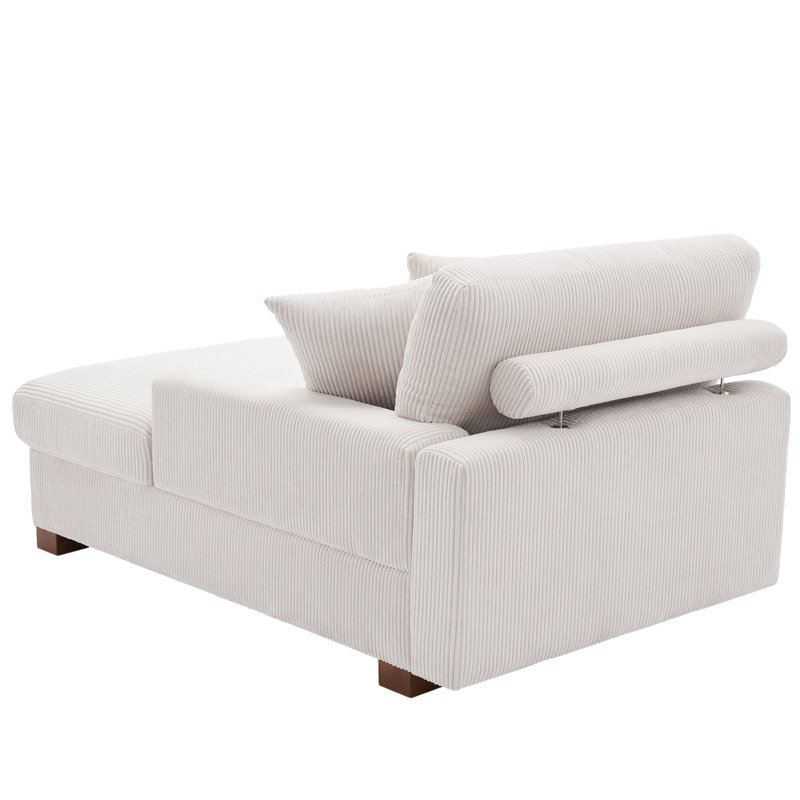 Milbrey Desborough Chaise Lounge, Right Hand Facing, Beige