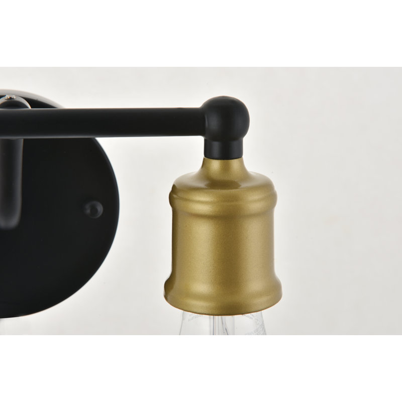 Sumas Dimmable Armed Sconce, 5.6" H x 28.8" W x 28.8" D, Brass/Black, 5 Lights