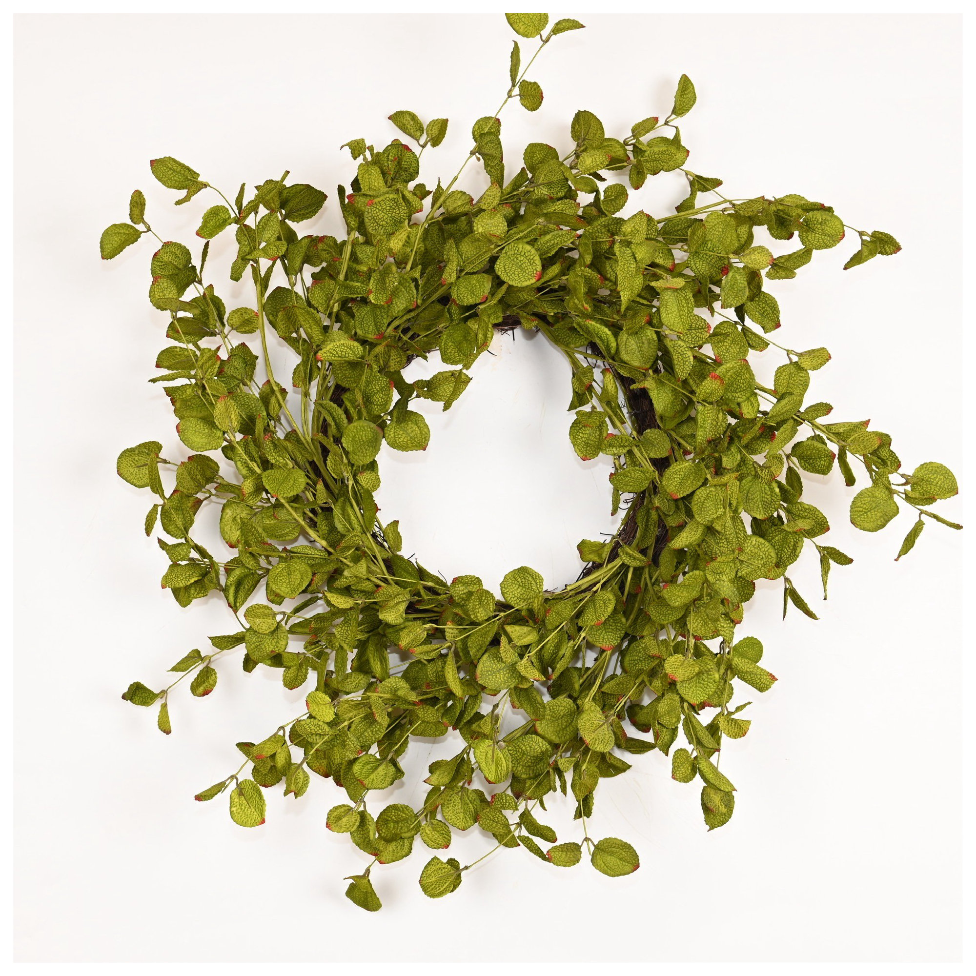 24'' Halloween Handcrafted Faux Eucalyptus Wreath, Green