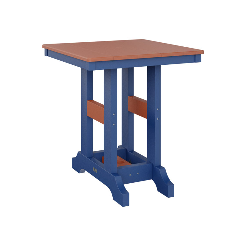 Garden Classic Outdoor Square Dining Table, Kiwi Green, Seafoam
