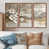 Toile avec cadre flottant brun
