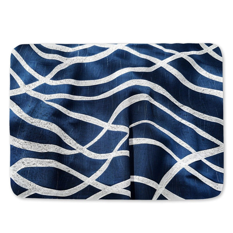 Emriye Microfiber / Microsuede Non-Slip Bath Mat, 21" W x 34" L