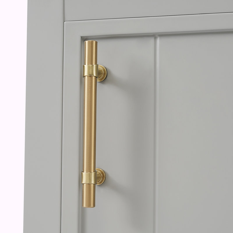 Meuble-lavabo simple 20 po avec plateau Shokraji, Gris