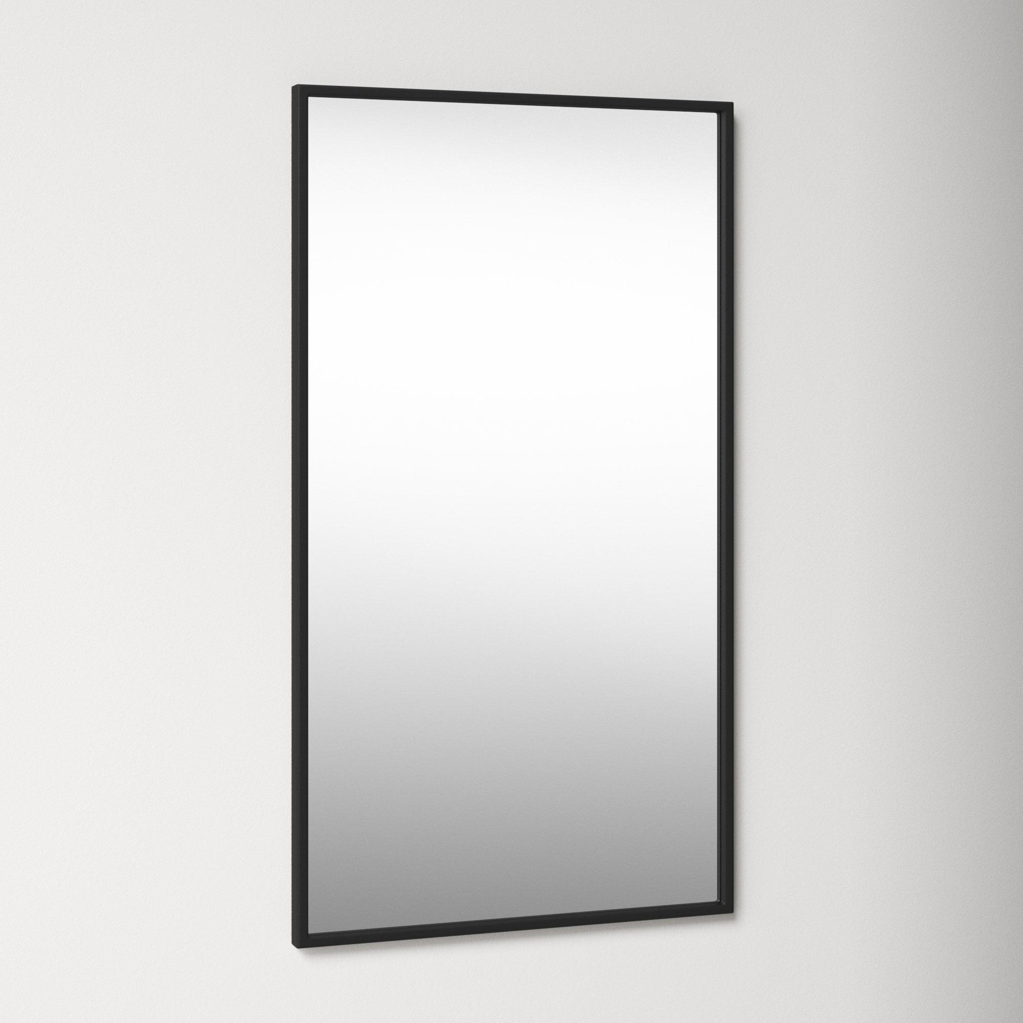 Sabine Metal Rectangle Wall Mirror, Black, 36" x 20"