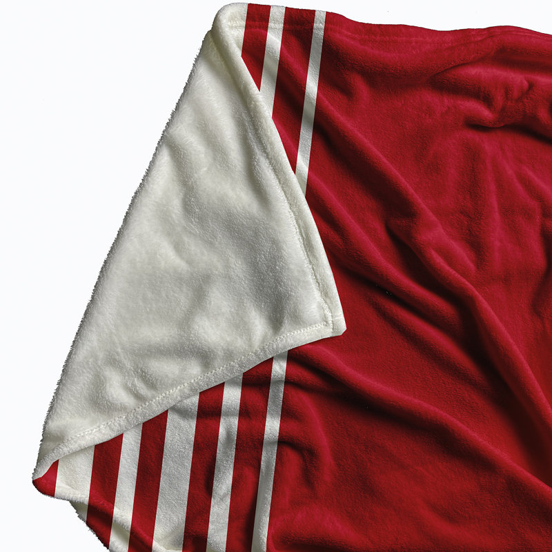 Jeté en molleton Stripe A Balance, L 60 po x L 80 po, 1.95, Rouge