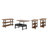Pomona 4-Piece Living Room Set with Lift Top Coffee Table, Console Table and Two End Tables