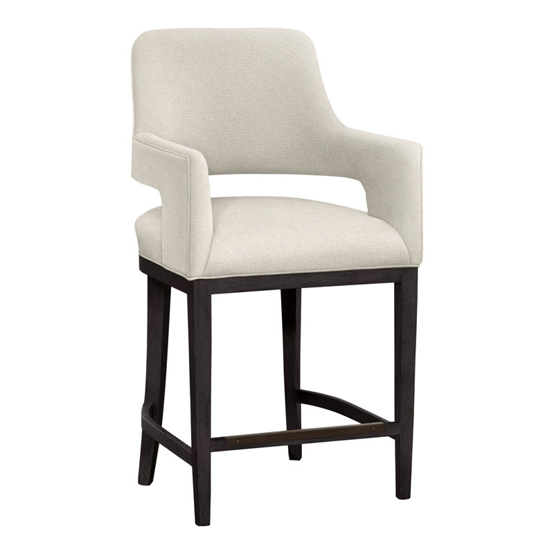 Tabouret de bar et de comptoir Josie, Gris anthracite, Perigold page perle, Tabouret de comptoir (siège d'une hauteur de 26,5