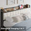 Platform Dangelo With Boucle Headboard, Storage Shelf And Built In Charging, Sturdy And Quiet-270965557