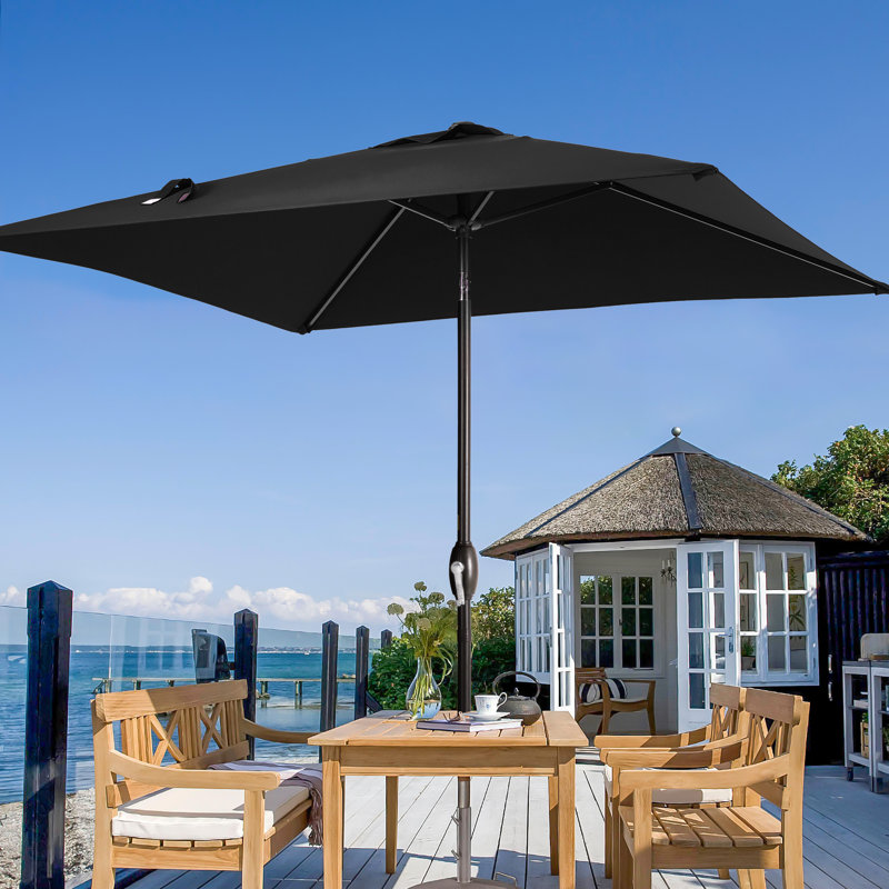 Parasol de marché carré 78,1 po Sakia, Noir