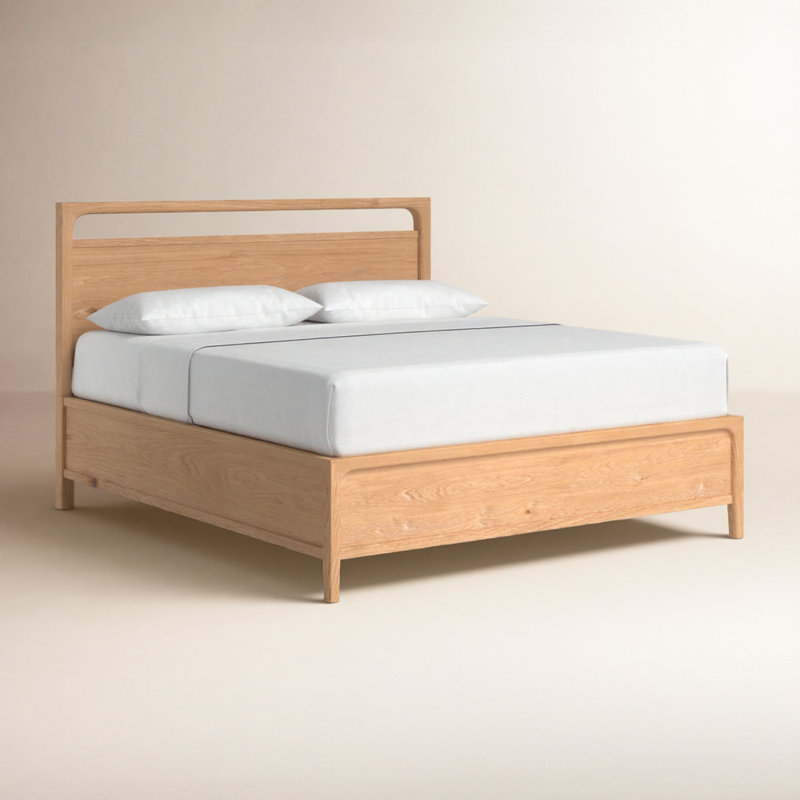 Rory Solid Wood Panel Bed, California King