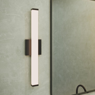 Phase 6.1 Collection 24" 5CCT Integrated LED Black Linear Vanity Light