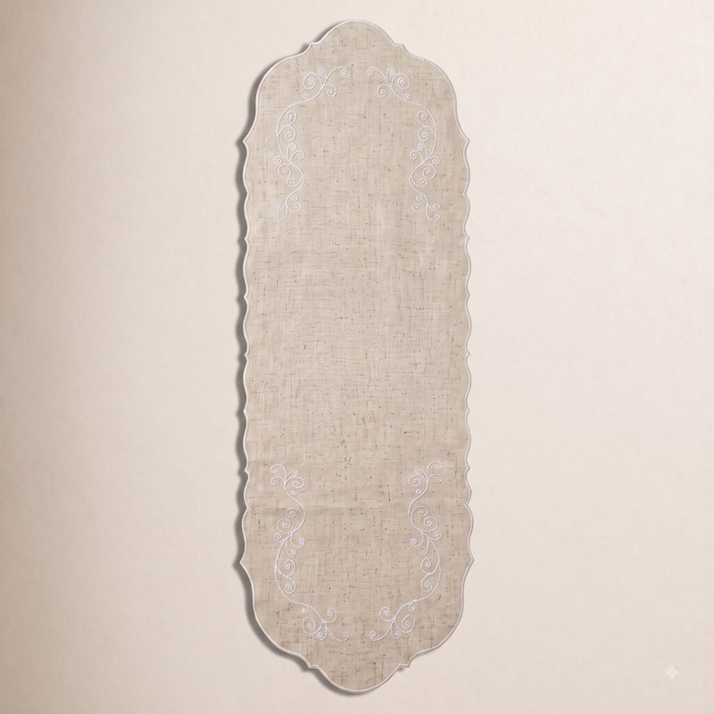 Lenox French Perle Runner, 70" x 14"
