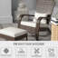 Chaise et blanc crème. Confortable pour la terrasse, le patio et le jardin. Dossier haut avec. Mobilier d'extérieur toutes saisons pour terrasse blanche