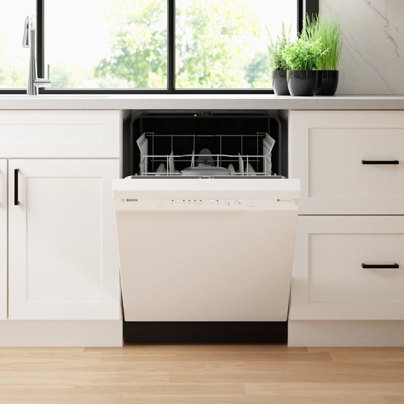 24" Recessed Handle 300 Series Dishwasher, White