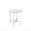 Table de bout en chêne blanc et chrome Brecon