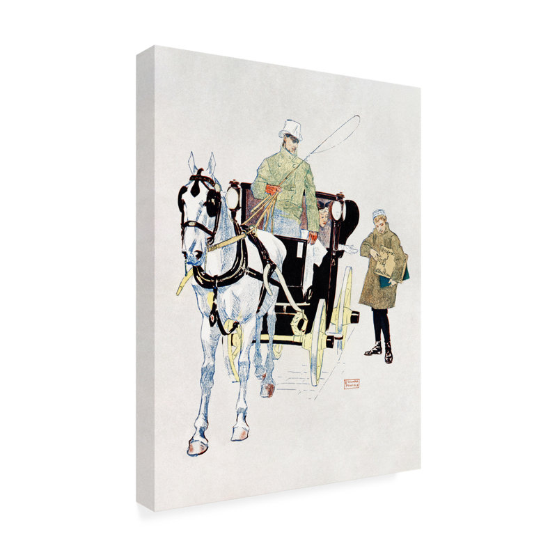 Œuvre d'art sur toile rétro bolologicaine par Edward Penfield, H 19 po x l 14 po