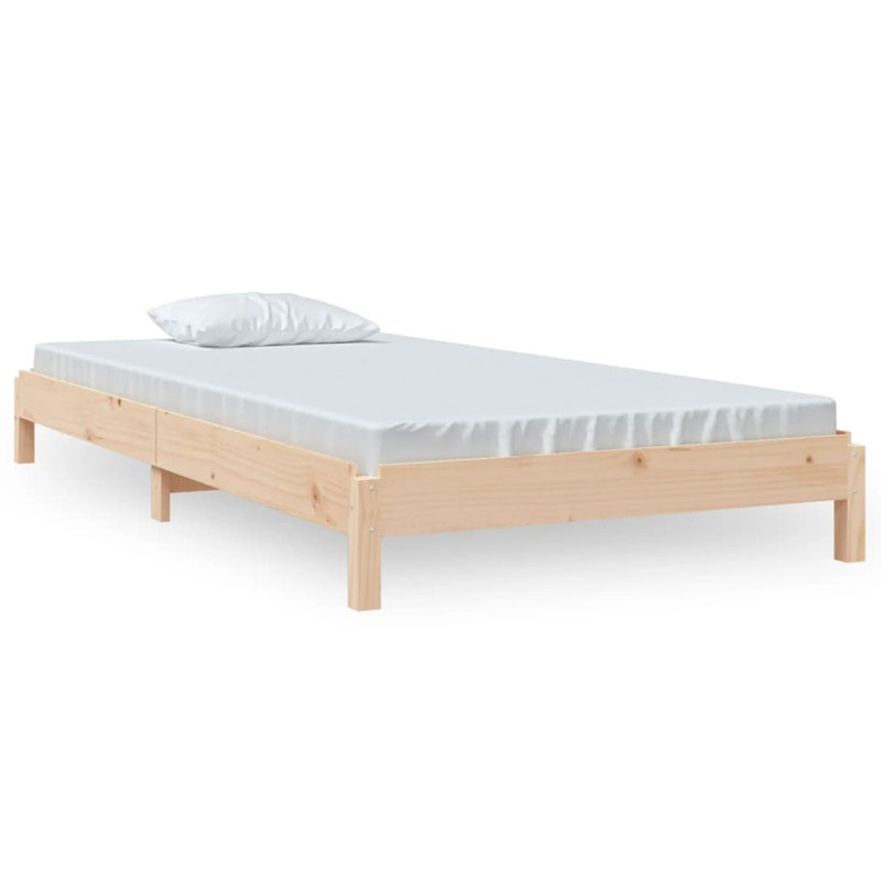 Jigme Solid Wood Bed, Brown, 81.5 x 196.5 cm